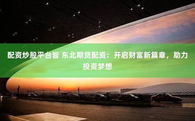 配资炒股平台皆 东北期货配资：开启财富新篇章，助力投资梦想